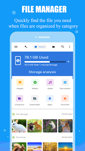File Manager, Explorer File ekran görüntüsü