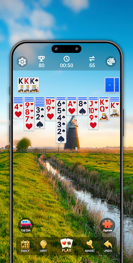 Spider Solitaire, Large Cards ekran görüntüsü