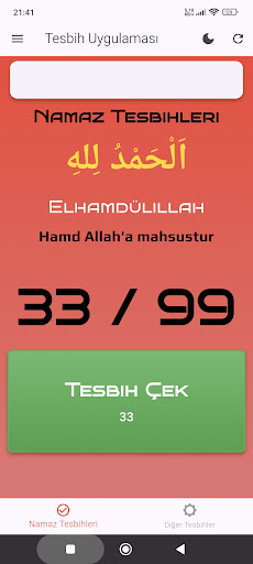 Tesbih ve Zikirler ekran görüntüsü