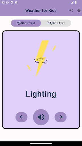 Weather Flashcards For Kids ekran görüntüsü