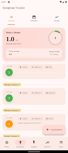 My Arthritis Tracker & Monitor ekran görüntüsü
