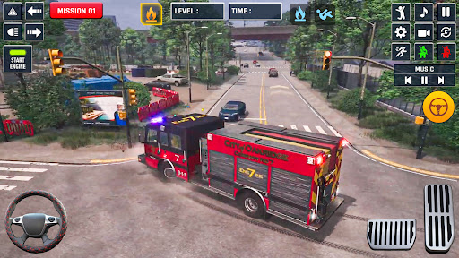 Fire Truck: Truck Driving Game ekran görüntüsü