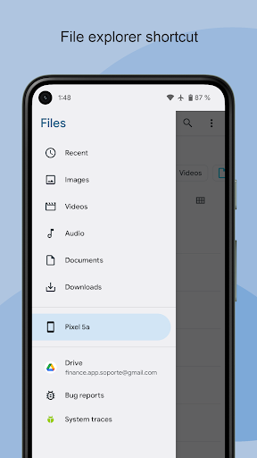 Files: Shortcut ekran görüntüsü