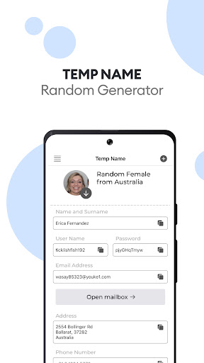 Temp Name - Random Generator ekran görüntüsü