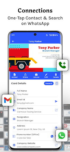 Business Card Scanner ekran görüntüsü
