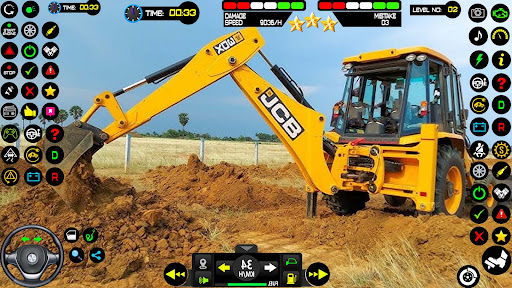 Jcb ekskavatör buldozer oyunu ekran görüntüsü