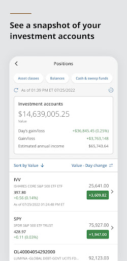J.P. Morgan Mobile ekran görüntüsü