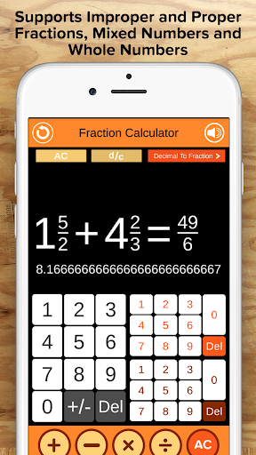 Fraction Calculator + Decimals ekran görüntüsü