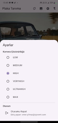 APTS Plaka Tanıma ekran görüntüsü