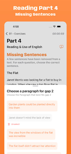 Cambridge B1 Exam Simulator ekran görüntüsü