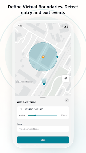 Amazon Location Demo ekran görüntüsü