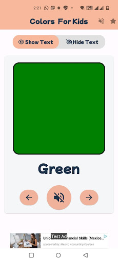 Color flashcard for kids ekran görüntüsü