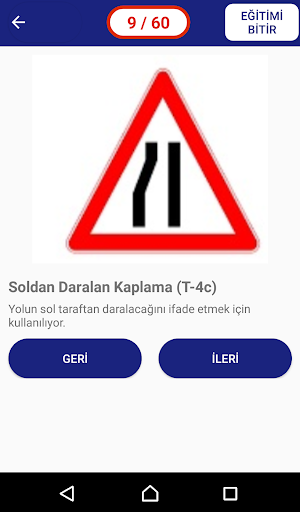 Trafik İşaretleri ekran görüntüsü