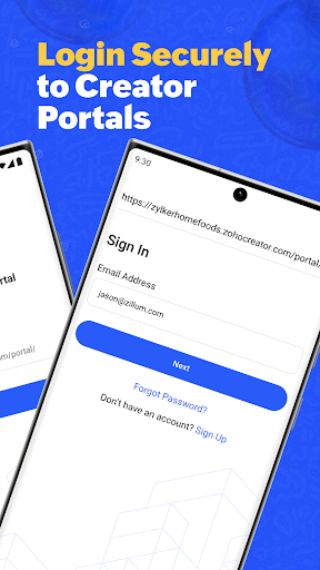 Zoho Creator Portal ekran görüntüsü