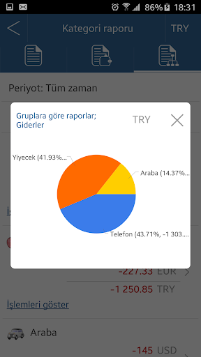 Cüzdanlarım ekran görüntüsü