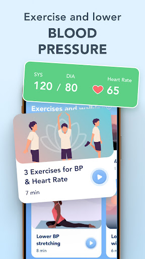 Kan basıncı app BreathNow ekran görüntüsü