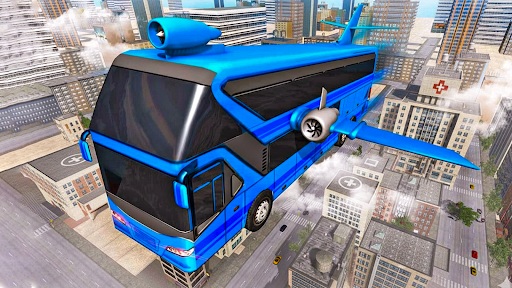 Flying Bus Games Simulator 3D ekran görüntüsü