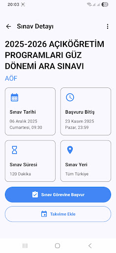 Öğretmen Sınav Görevi ekran görüntüsü