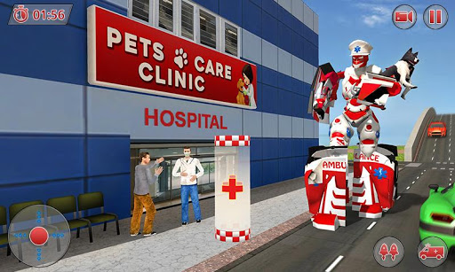 Ambulance Robot City Rescue ekran görüntüsü