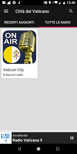 Vatican City Radio Stations ekran görüntüsü