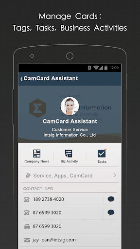 CamCard Business ekran görüntüsü