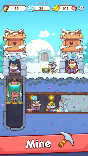 Cat Miners: Mining Gold Tycoon ekran görüntüsü