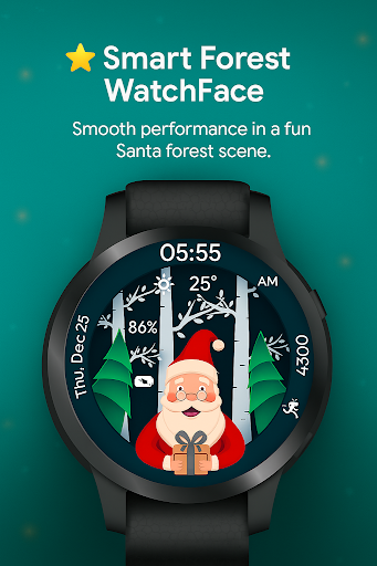 Christmas Forest WatchFace ekran görüntüsü