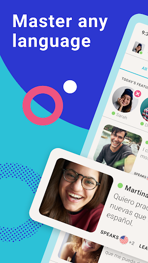 Tandem: Dil konuşma ve öğrenme ekran görüntüsü