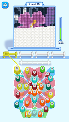 Color Thread: Wool Sort ﻿Jam ekran görüntüsü