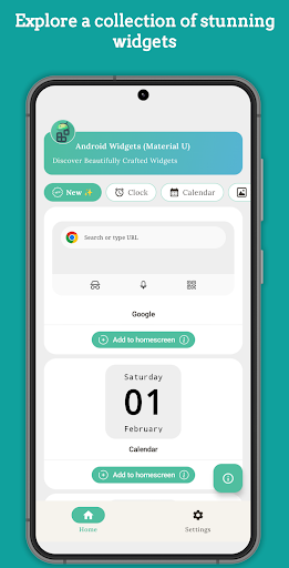 Android Widgets (Material U) ekran görüntüsü