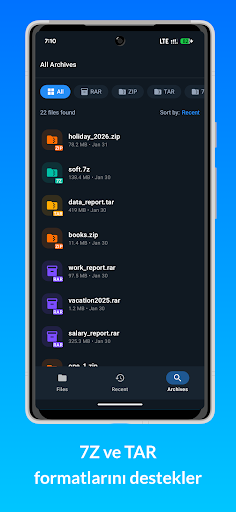 ZIP RAR Extractor ekran görüntüsü