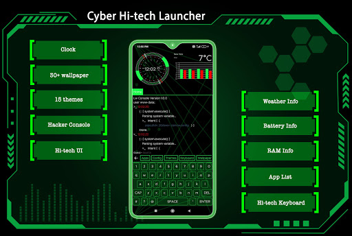 Cyber Hi-tech Launcher 2024 ekran görüntüsü