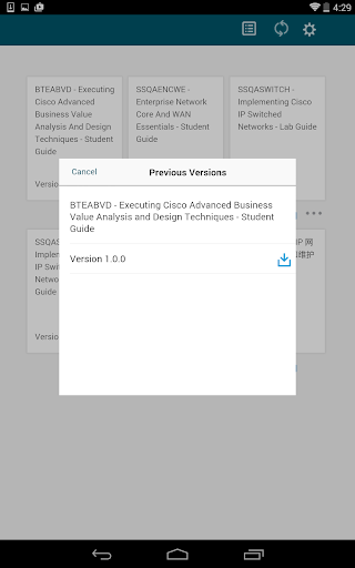 Cisco eReader ekran görüntüsü