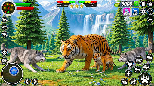 Tiger Family Simulator Game ekran görüntüsü