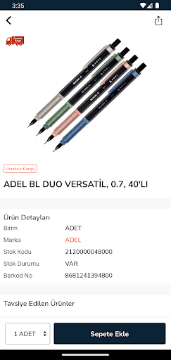 Özgüven Kırtasiye ekran görüntüsü