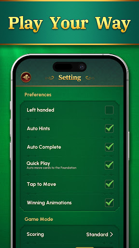 Solitaire:Classic Deluxe Cards ekran görüntüsü