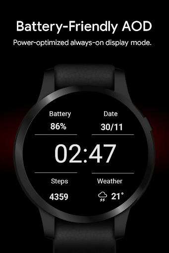 Battery Saver Minimal Watch ekran görüntüsü