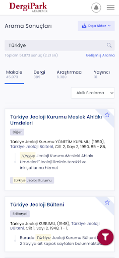 DergiPark Akademik ekran görüntüsü