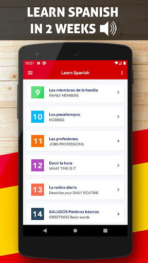 Learn Spanish Offline ekran görüntüsü