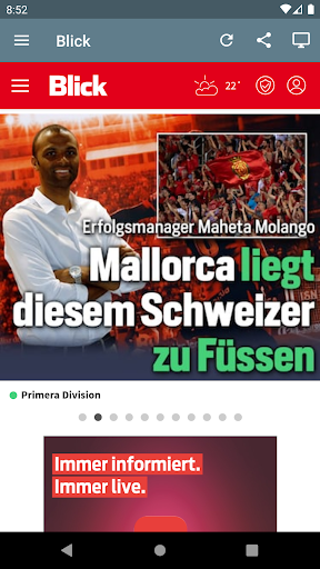 Schweiz Zeitungen ekran görüntüsü
