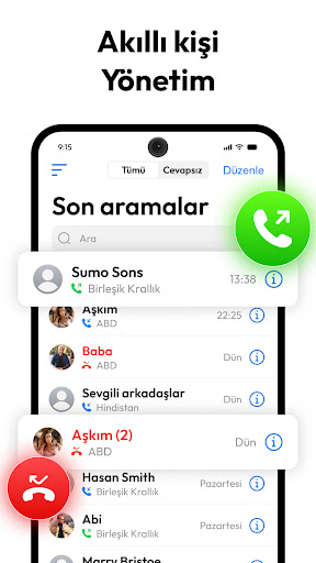 Contacts ekran görüntüsü
