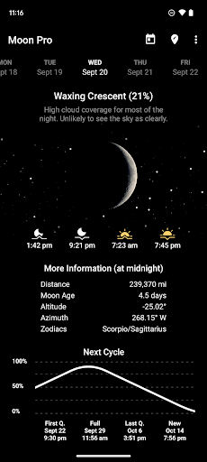 My Moon Phase - Lunar Calendar ekran görüntüsü