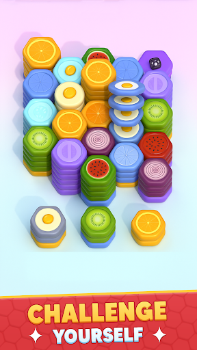 Hexa Fruit: Sort Stack Puzzle ekran görüntüsü
