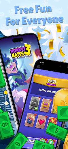 Monkey Match 3: Money Game ekran görüntüsü