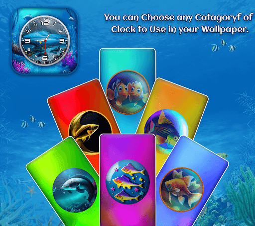 Aquarium Clock Live Wallpaper ekran görüntüsü