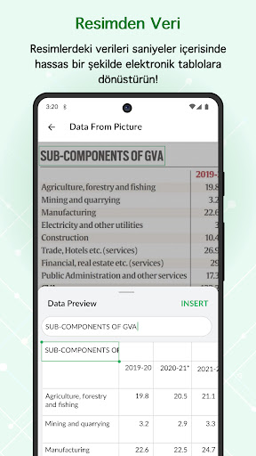 Zoho Sheet: E-tablo app ekran görüntüsü