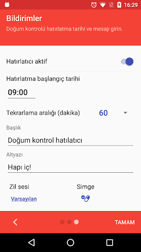 Doğum kontrol hapı ekran görüntüsü