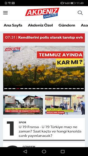 Akdeniz Gazetesi ekran görüntüsü