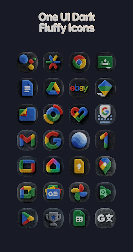 OneUi Dark Fluffy Icons ekran görüntüsü
