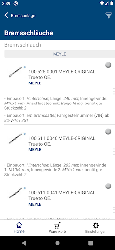MEYLE Parts ekran görüntüsü